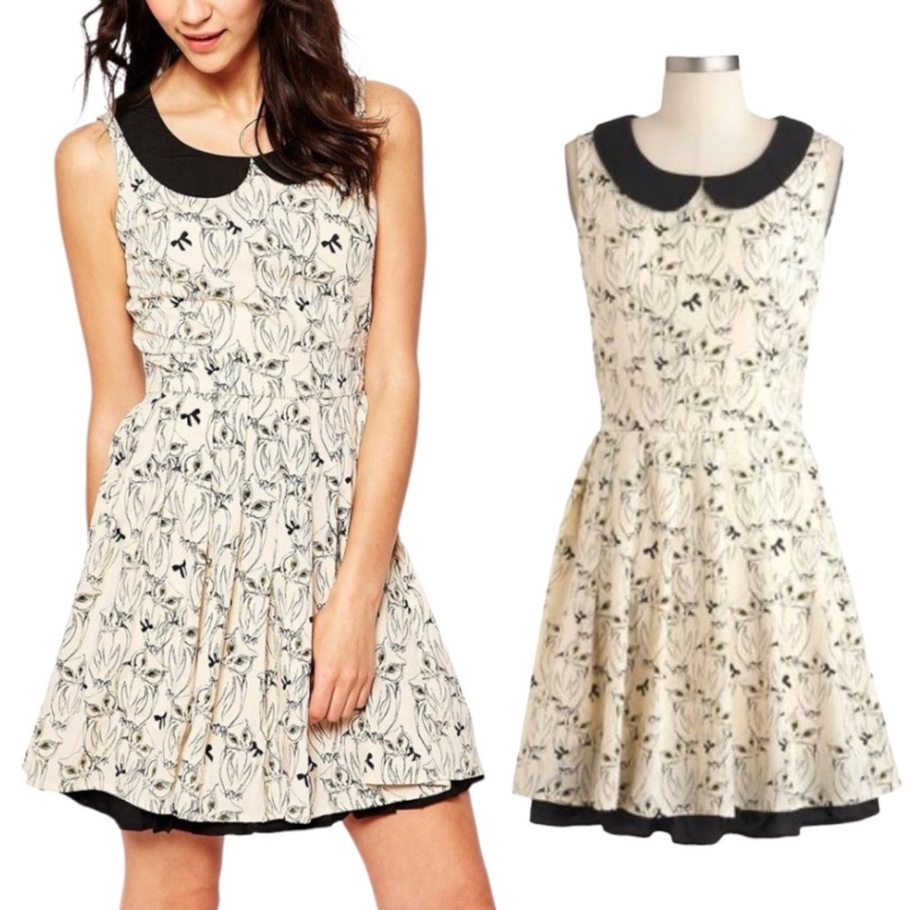 ASOS, "Yumi" sleeveless print dress in an all over owl print- 2/4 - Picture 11 of 11